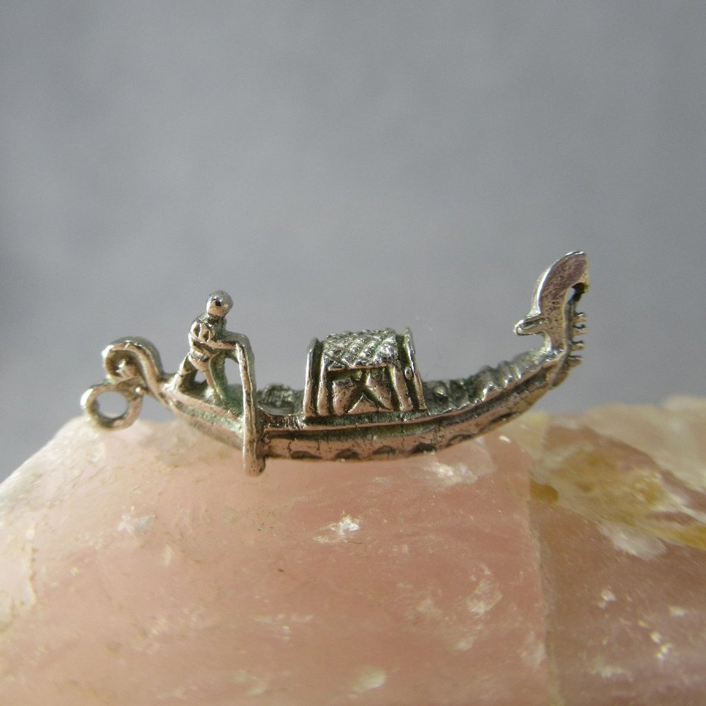 Sterling Silver Charm GONDOLA Venice Italy